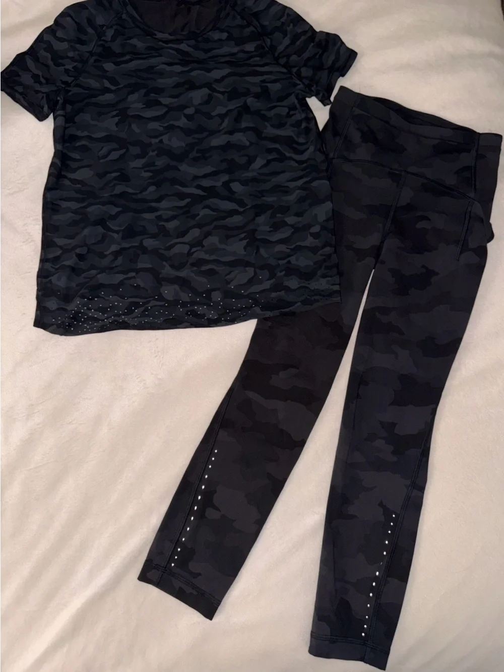 lululemon athletica Black Camouflage Performance Leggings